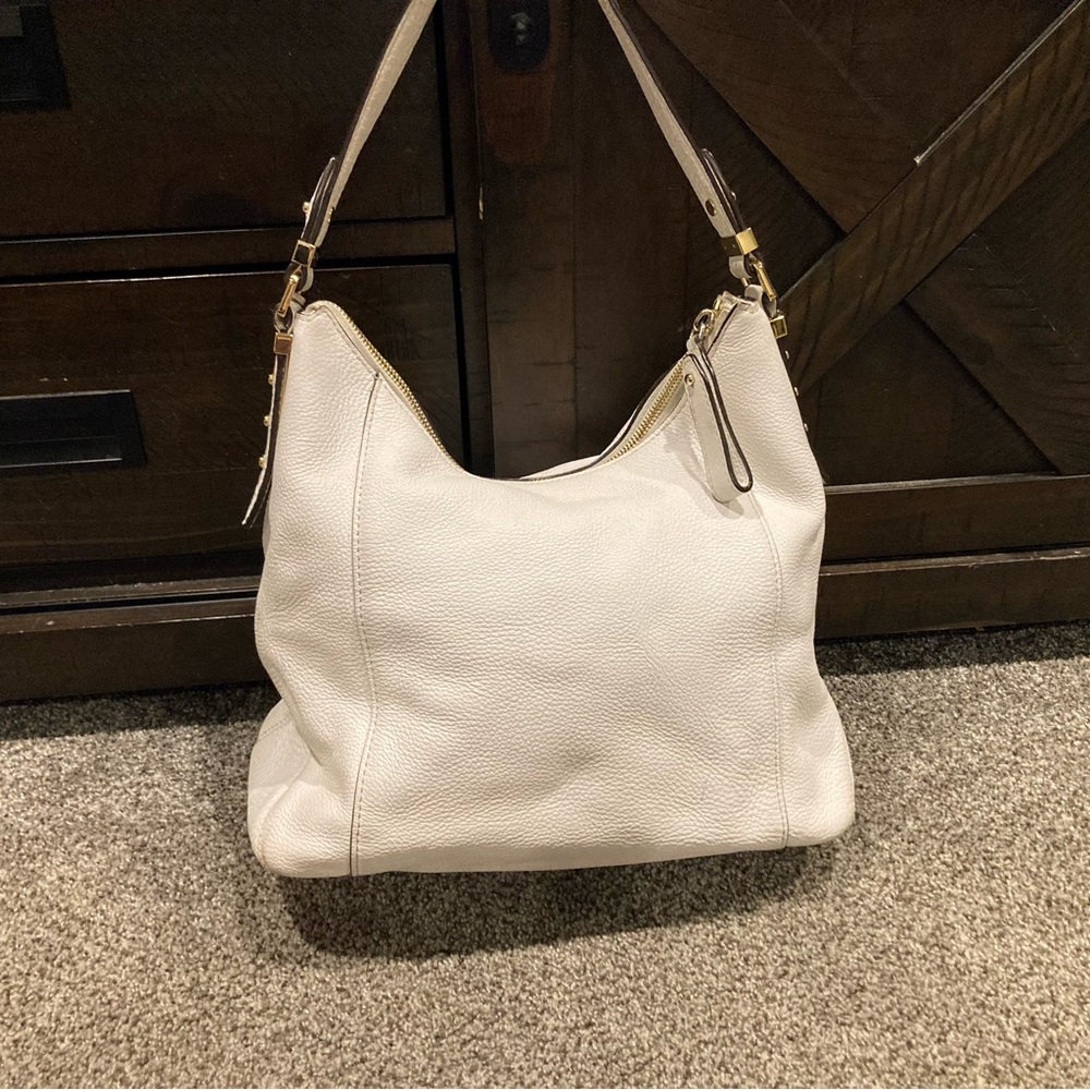 Michael Kors Bowery Large Hobo/Tote Bag in Optic White - Picture 2 of 11